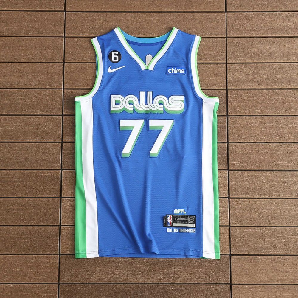 Nike Dallas Mavericks #77 Blue Jersey - Luka Doncic